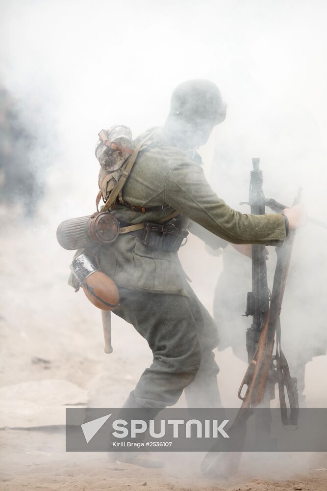 Historic reenactment of battle for Stalingrad