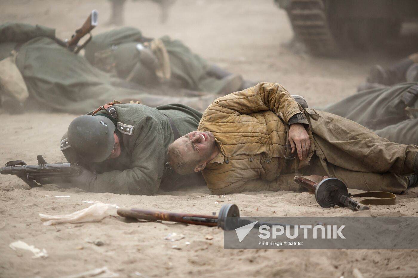 Historic reenactment of battle for Stalingrad