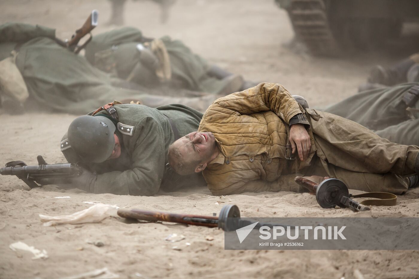 Historic reenactment of battle for Stalingrad