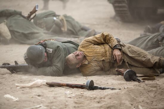 Historic reenactment of battle for Stalingrad