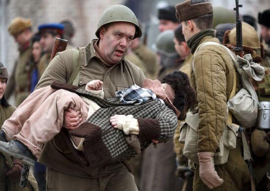 Historic reenactment of battle for Stalingrad