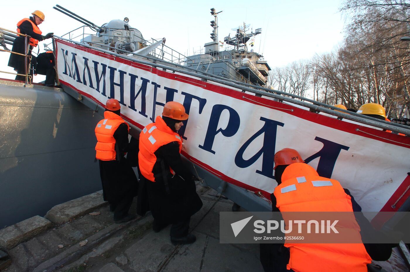 The Kaliningrad large landing ship is back to Baltiysk naval harbor