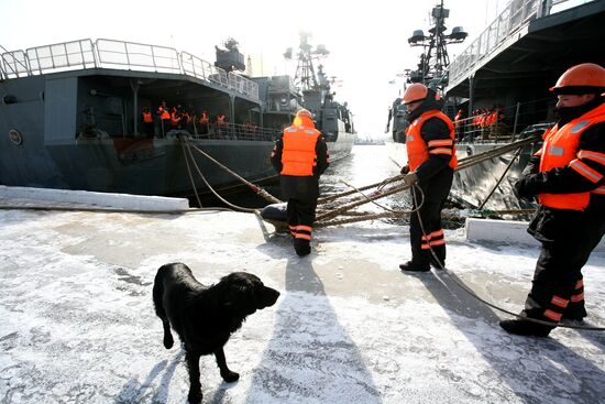 Pacific Fleet ships return to Vladivostok after completing combat mission