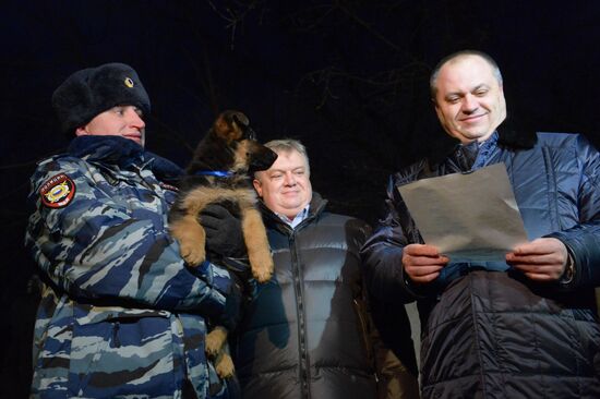 The dog-breeding and training center of the Moscow Metro's police division
