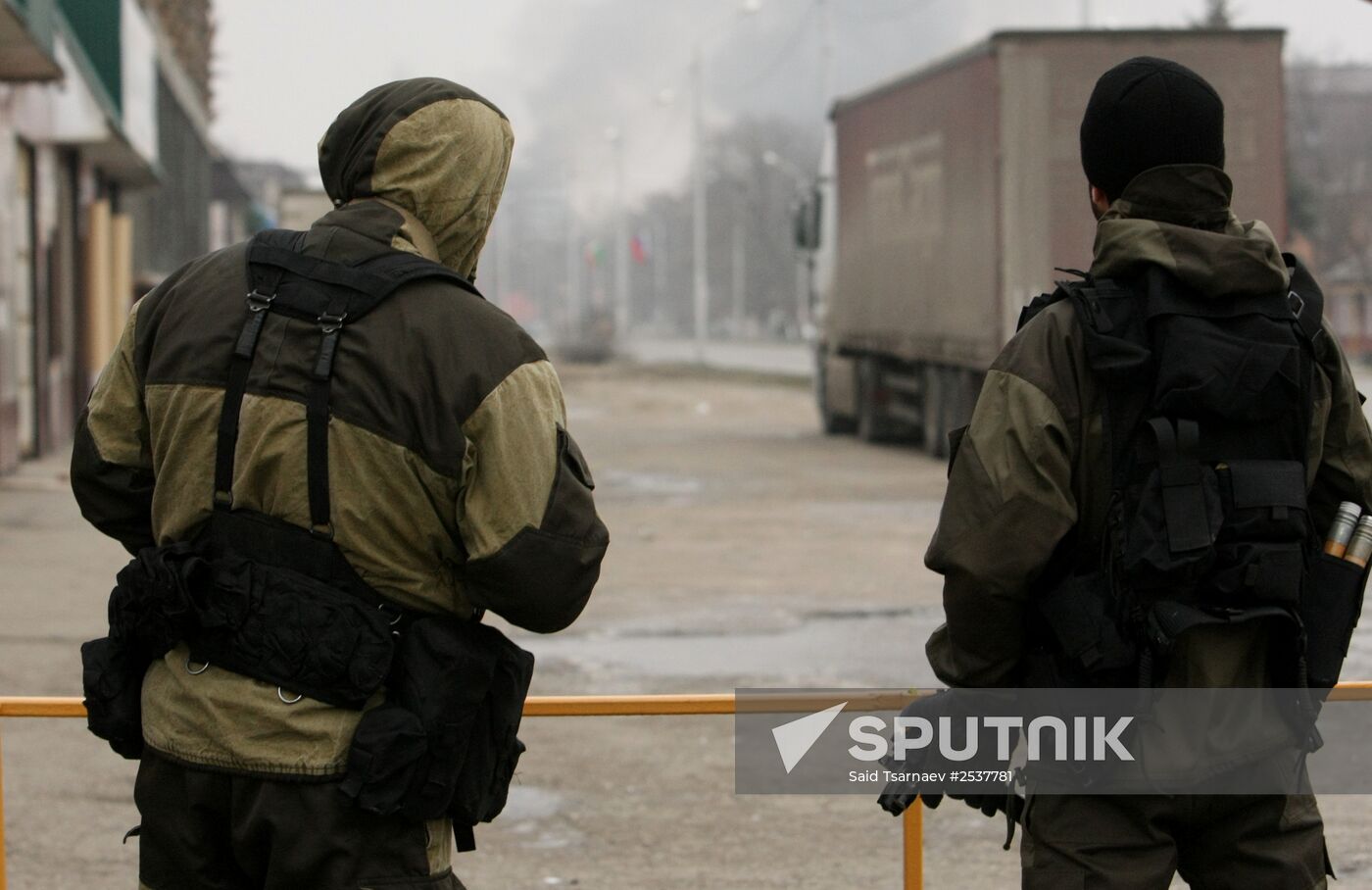 Counter-terrorism operation at Press House in Grozny