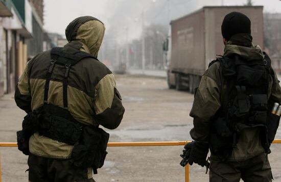 Counter-terrorism operation at Press House in Grozny