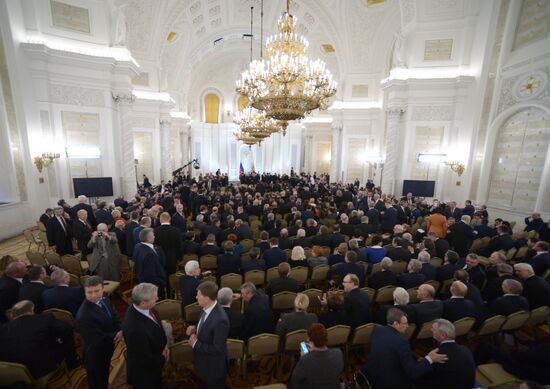 Vladimir Putin delivers annual Presidential Address to Federal Assembly