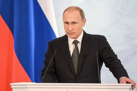 Vladimir Putin delivers annual Presidential Address to Federal Assembly