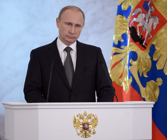 Vladimir Putin delivers annual Presidential Address to Federal Assembly