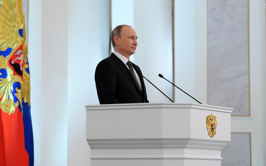 Vladimir Putin delivers annual Presidential Address to Federal Assembly