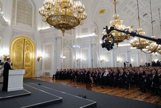 Vladimir Putin delivers annual Presidential Address to Federal Assembly