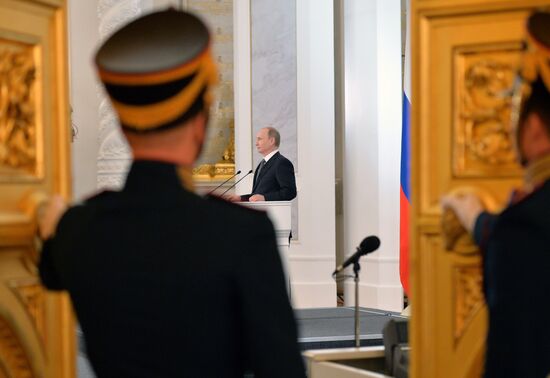 Vladimir Putin delivers annual Presidential Address to Federal Assembly