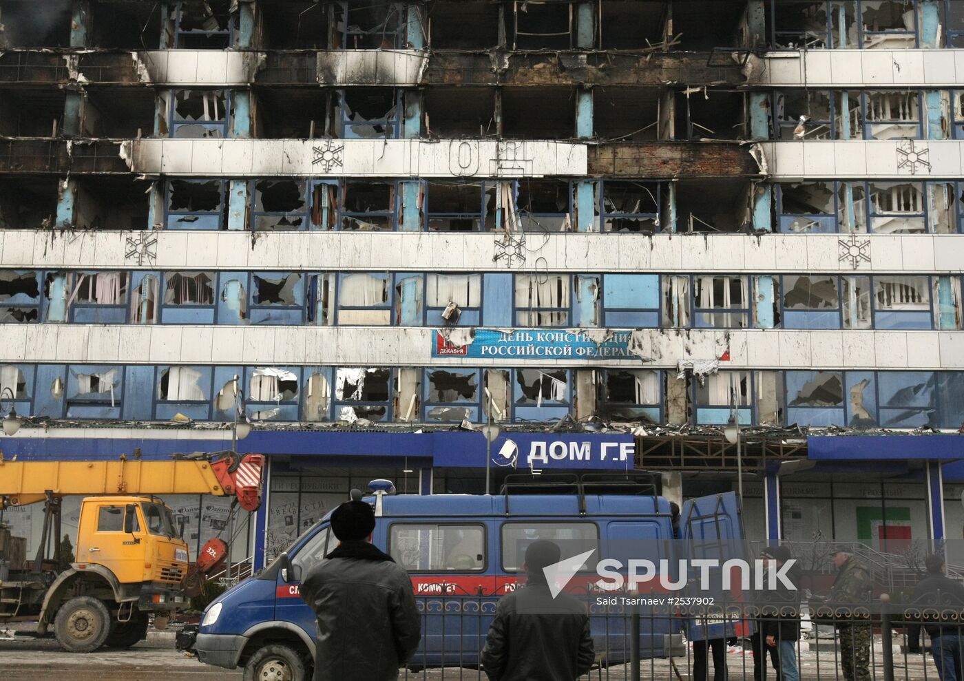 Counter-terrorism operation at Press House in Grozny