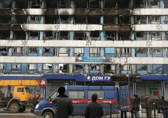 Counter-terrorism operation at Press House in Grozny