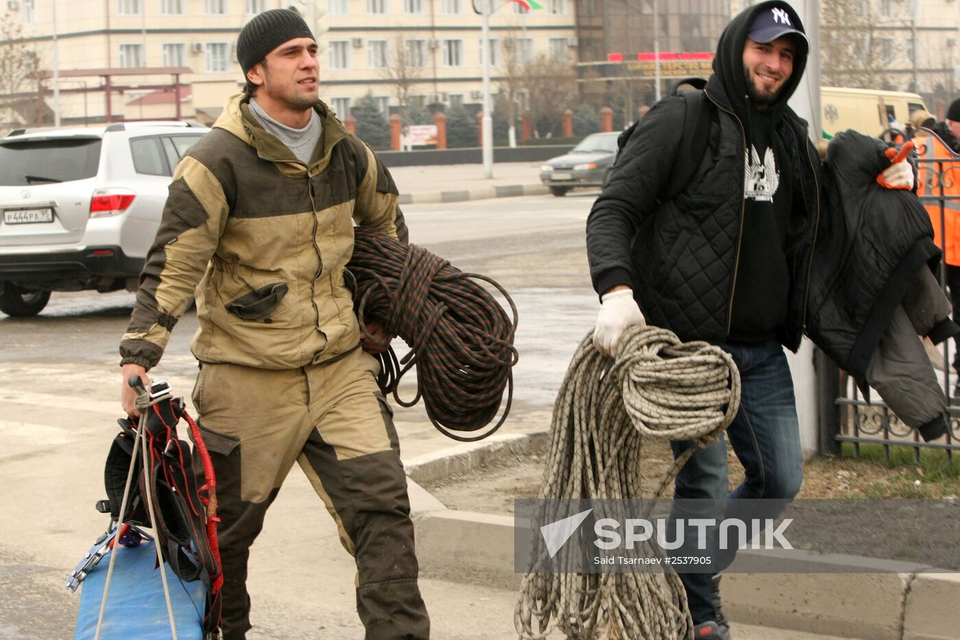 Counter-terrorism operation at Press House in Grozny