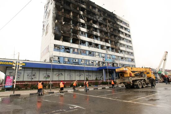 Counter-terrorism operation at Press House in Grozny
