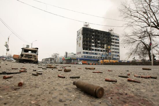 Counter-terrorism operation at Press House in Grozny