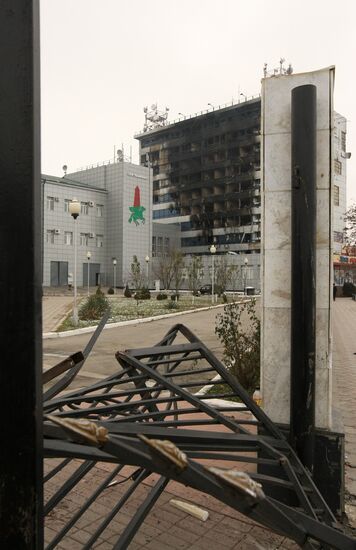 Counter-terrorism operation at Press House in Grozny