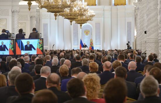 Vladimir Putin delivers annual Presidential Address to Federal Assembly