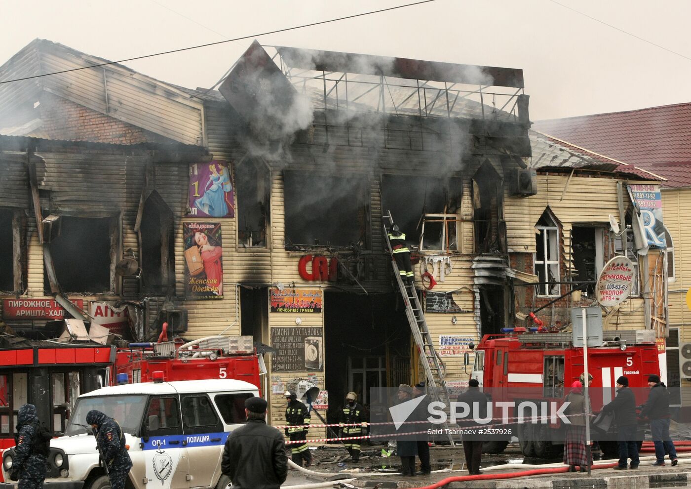 Counter-terrorism operation at Press House in Grozny