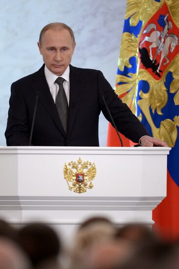 Vladimir Putin delivers annual Presidential Address to Federal Assembly
