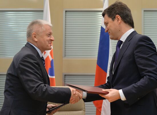 Alexander Novak meets with Pavol Pavlis in Moscow