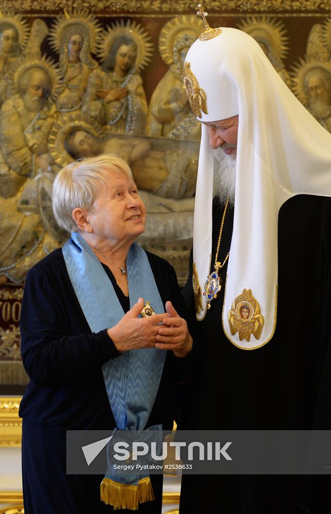 Patriarch Kirill awarded Princess Olga Order to compser Aleksandra Pakhmutova