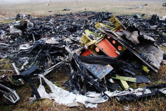 Wreckage of the Malaysian Boeing 777