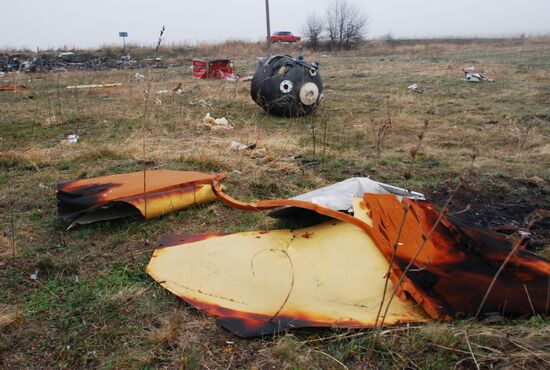 Wreckage of the Malaysian Boeing 777