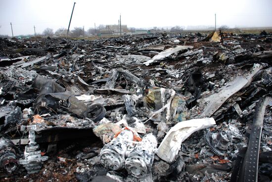 Wreckage of the Malaysian Boeing 777