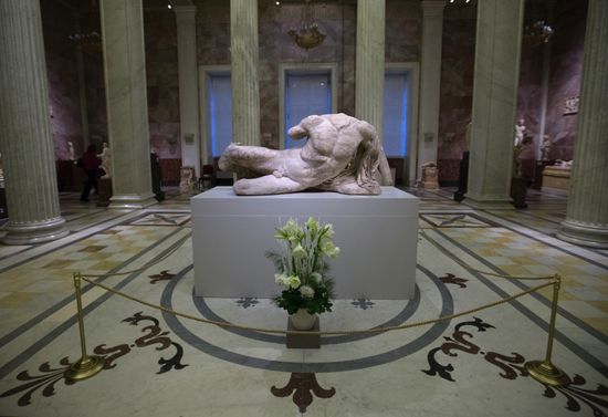 Statue of river god Ilissos from Parthenon is displayed at Hermitage for first time