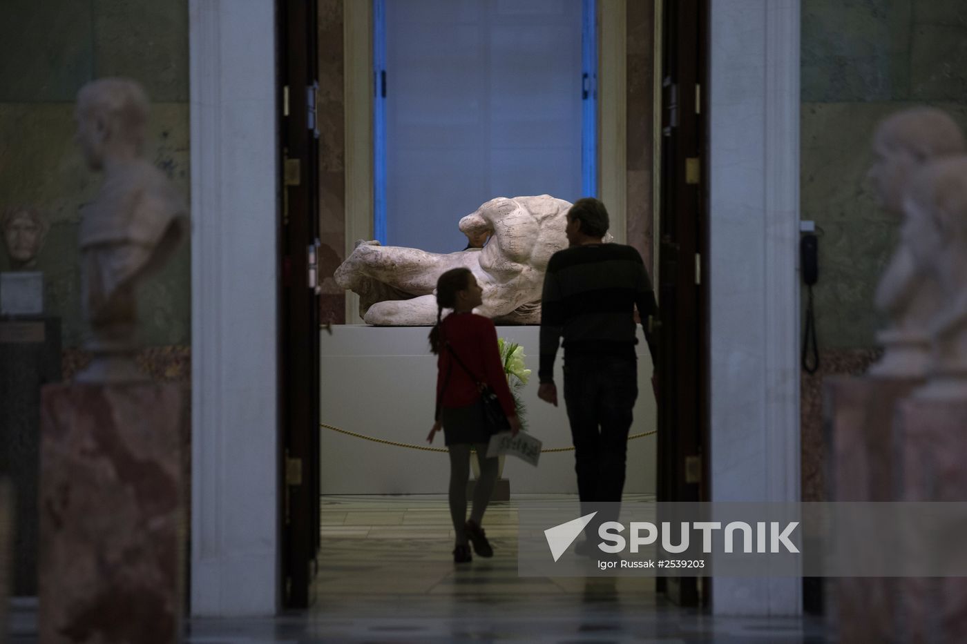 Statue of river god Ilissos from Parthenon is displayed at Hermitage for first time