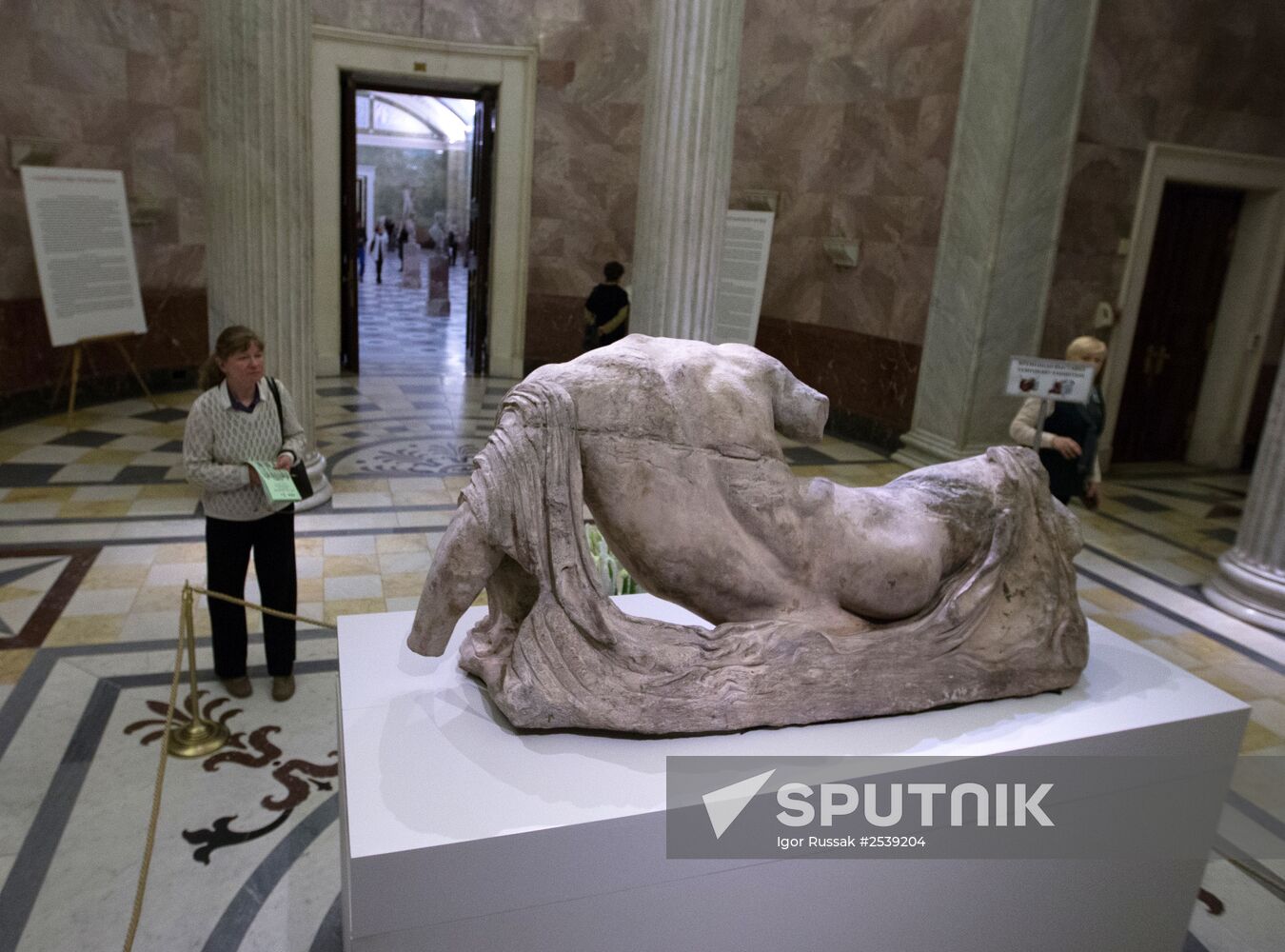 Statue of river god Ilissos from Parthenon is displayed at Hermitage for first time