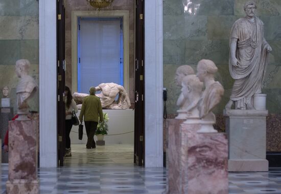Statue of river god Ilissos from Parthenon is displayed at Hermitage for first time