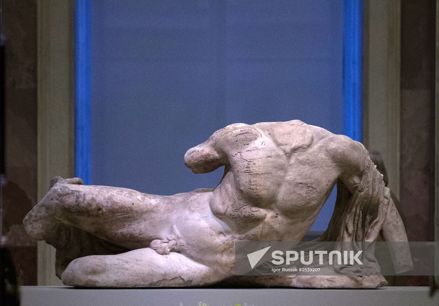 Statue of river god Ilissos from Parthenon is displayed at Hermitage for first time