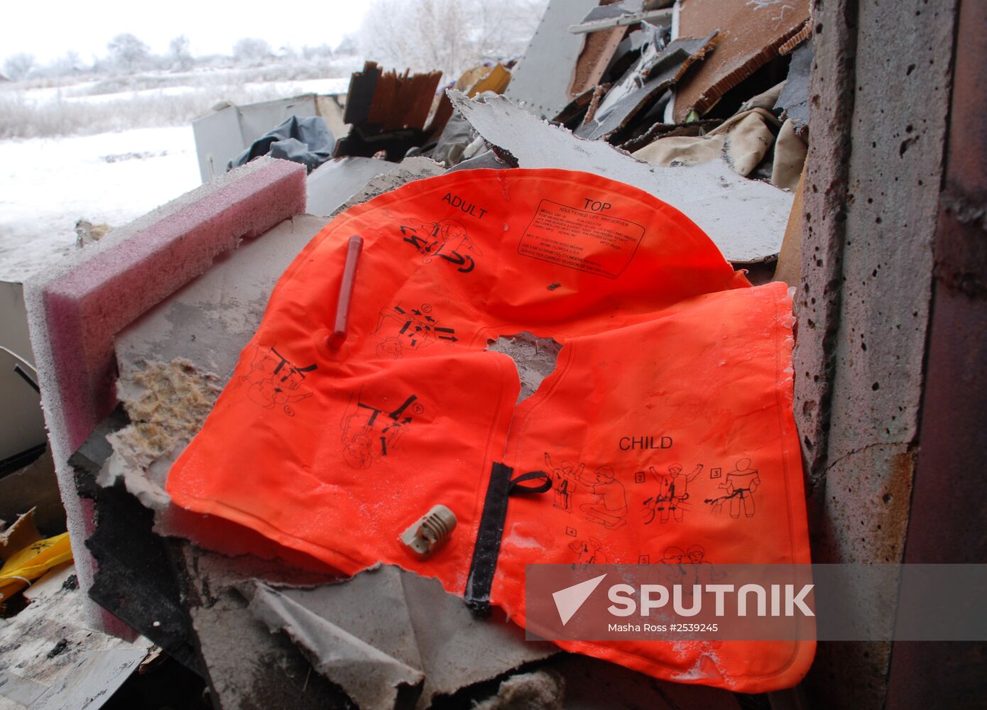 Wreckage of the Malaysian Boeing 777