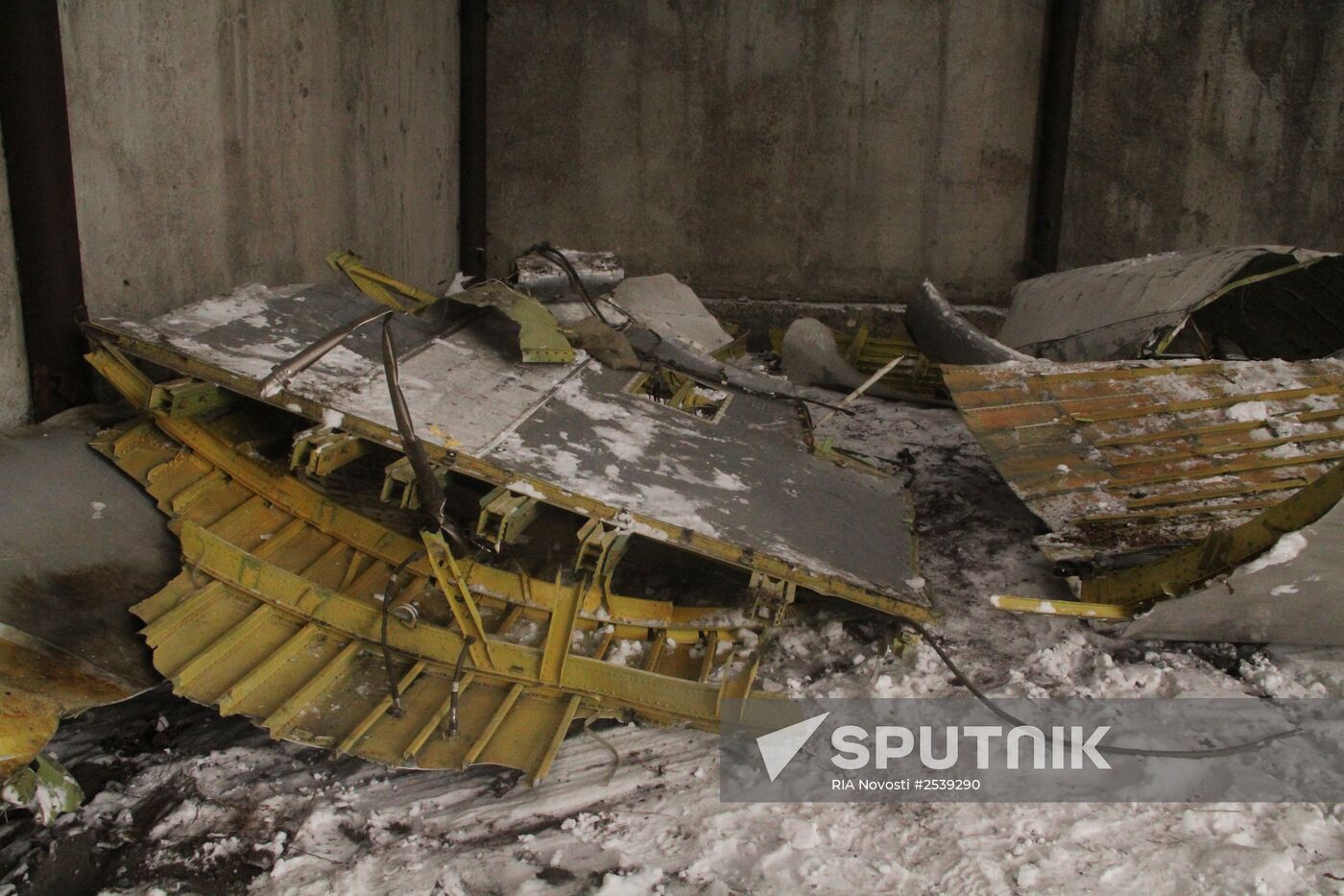 Wreckage of the Malaysian Boeing 777