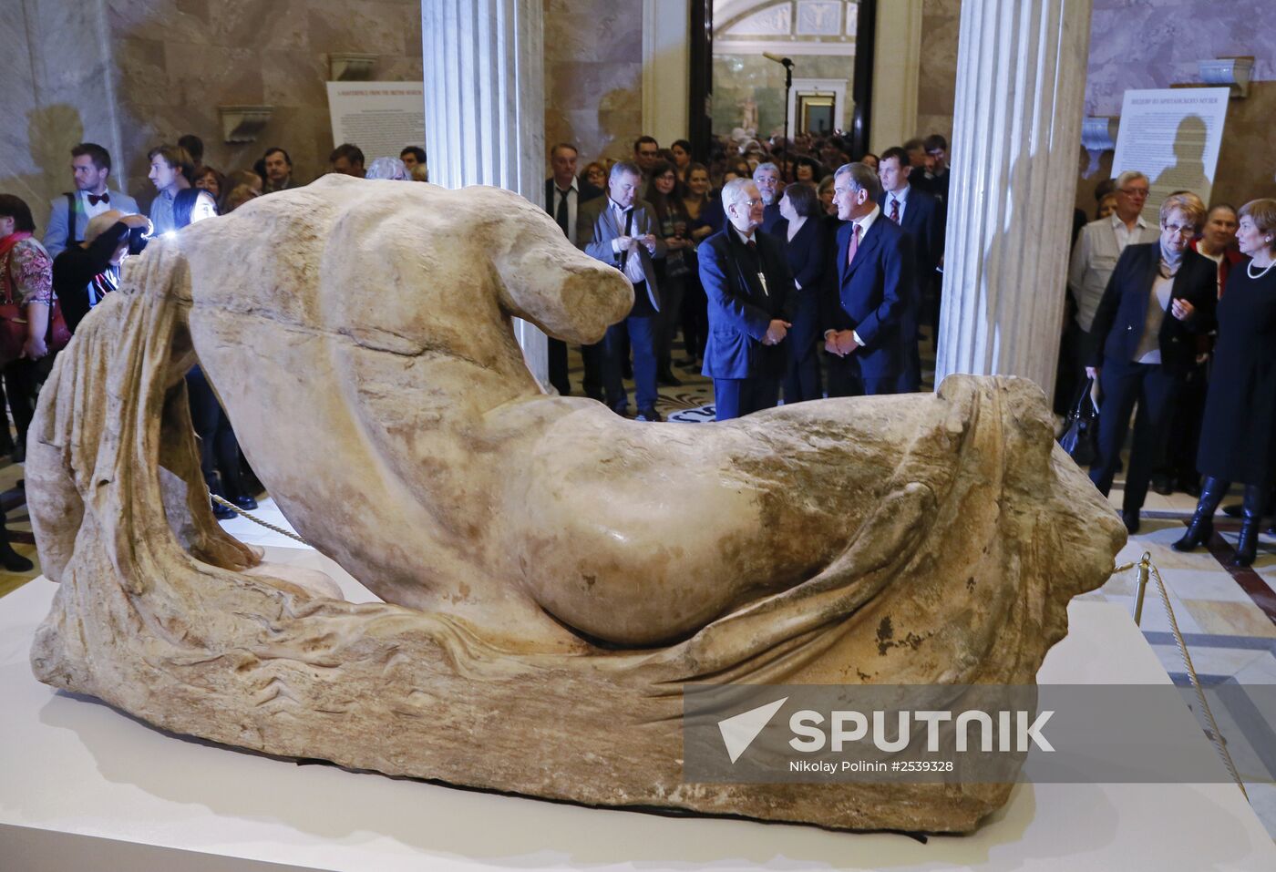 Statue of river god Ilissos from Parthenon is displayed at Hermitage for first time