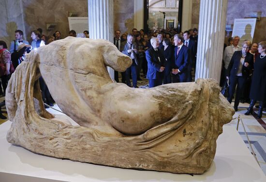 Statue of river god Ilissos from Parthenon is displayed at Hermitage for first time