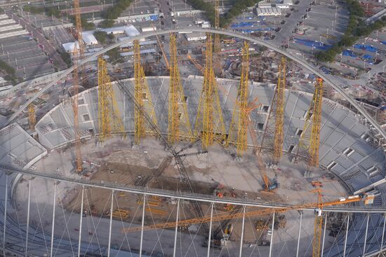 Construction of Khalifa International Stadium in Doha