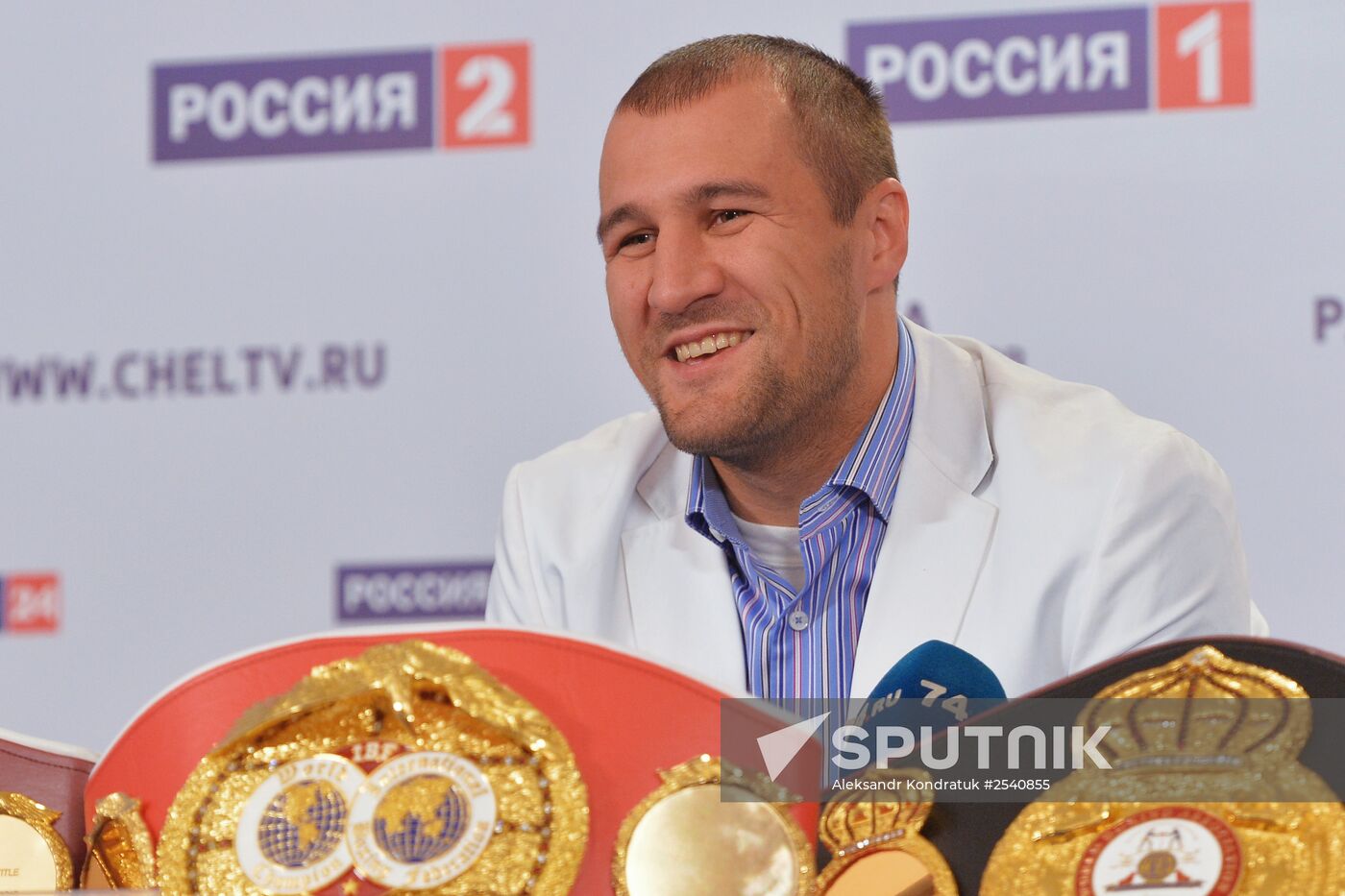 Boxing. News conference by Sergei Kovalyov