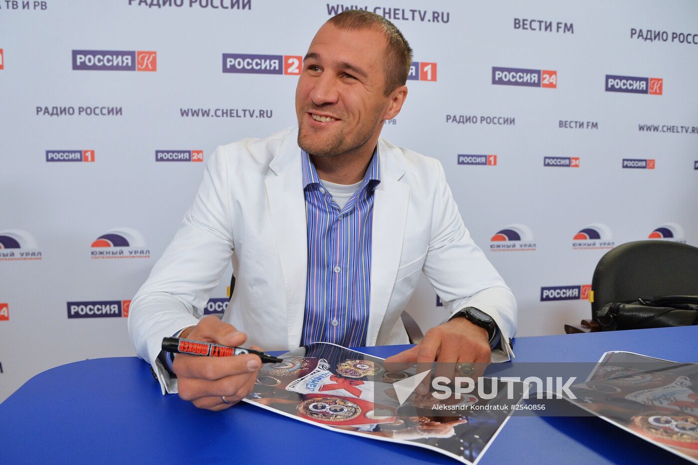 Boxing. News conference by Sergei Kovalyov