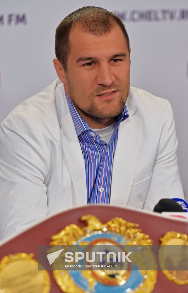 Boxing. News conference by Sergei Kovalyov