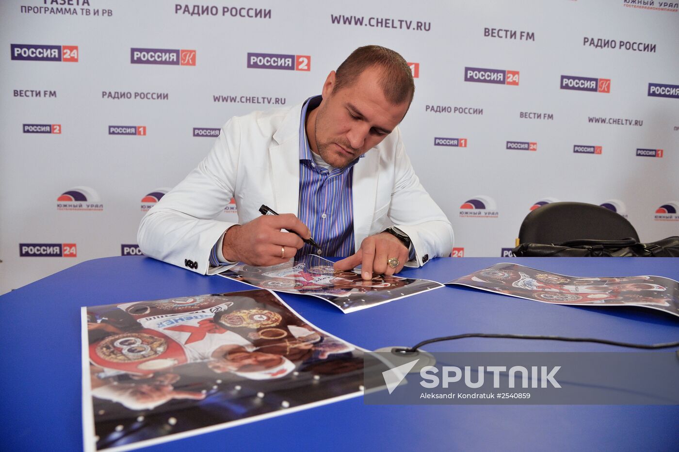 Boxing. News conference by Sergei Kovalyov