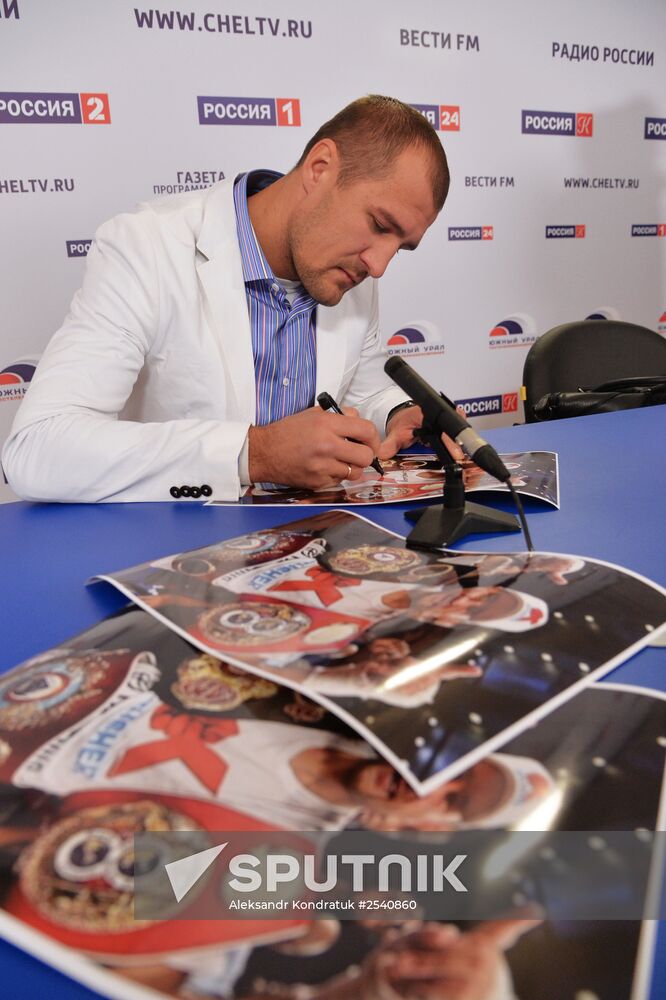 Boxing. News conference by Sergei Kovalyov
