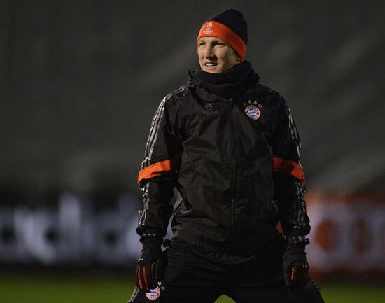 Football. UEFA Champions League. Training session of FC Bayern Munich