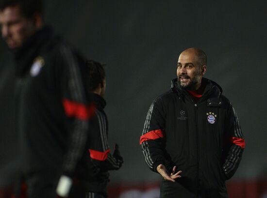 Football. UEFA Champions League. Training session of FC Bayern Munich