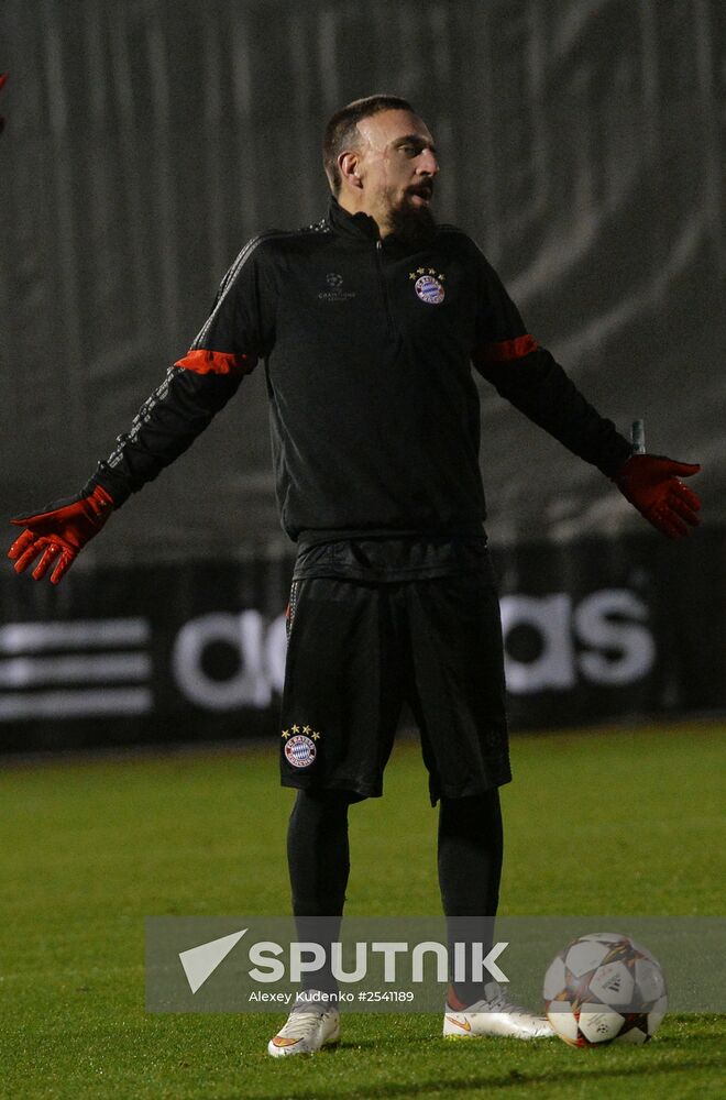 Football. UEFA Champions League. Training session of FC Bayern Munich