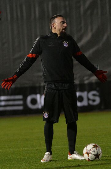 Football. UEFA Champions League. Training session of FC Bayern Munich