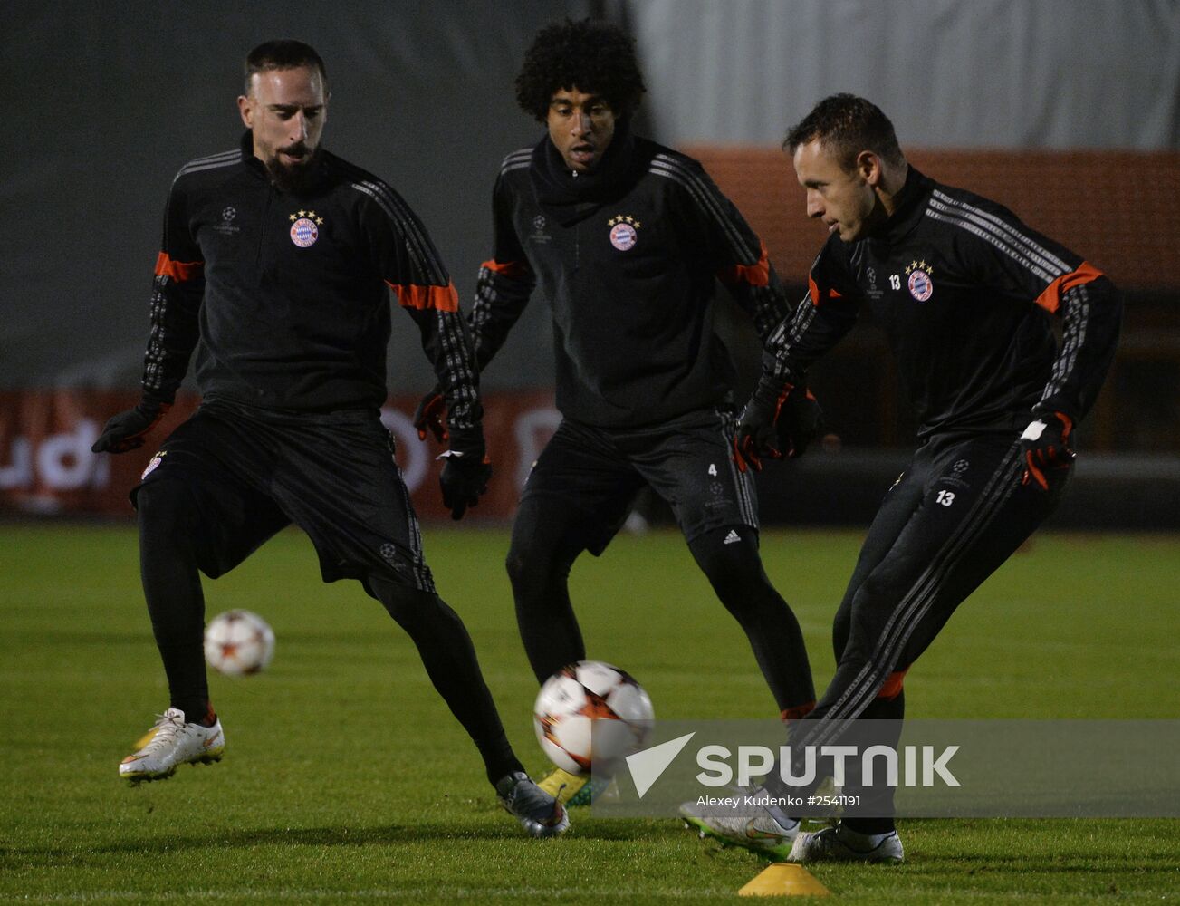 Football. UEFA Champions League. Training session of FC Bayern Munich